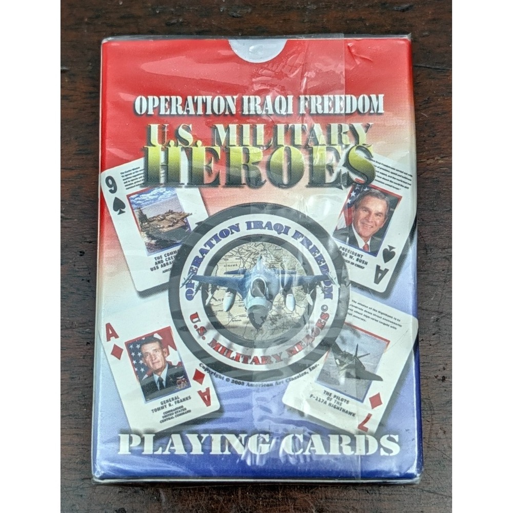 Operation Iraqi Freedom US Military Heroes Playing Cards Golden Aces Vintage NEW
